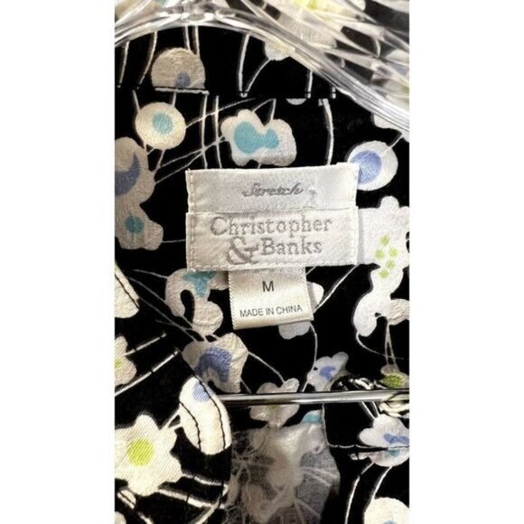 Christopher & Banks Women's Zip Up Mock neck Floral Long sleeve‎ Jacket - Picture 6 of 8